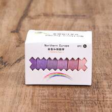 6Pcs Rainbow Candy Color Washi Tape Set, DIY Decorative Journal Sticker Tape Student Craft Stationery - Multiple Styles - View 9