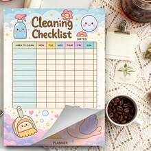 1pc Undated Aesthetic Daily Planner Notebook, Portable Carry-On Storage Study Notebook, Cute Clean Theme Task List Schedule Book, Back To School Office Work Memo Pad - A Book - View 6