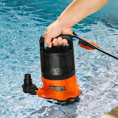 Utility Submersible Pump, 700W, 15700 L/H High Flow, 10.1m Head, Submersible Sump Pump With Long Power Cord For Draining Water From Swimming Pool, Garden, Pond, Basement