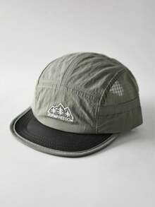 1pc Men's Embroidered Mountain Quick-Dry Mesh Cap, Adjustable Sun Protection Casual Hat, Suitable For Spring/Autumn Travel, Beach Vacation - Multicolor - View 9