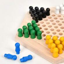 Wooden Checkers Game Board Children's Tabletop Game Educational Board Game Parent-Child Interactive Toy Children's Day Gift - Multicolor - View 6