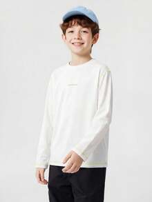 Balabala Kids Long Sleeve T Shirt 2026 New Autumn Cool Dry Quick Dry Breathable Boys Girls Sports Base Layer Soft Daily Wear - Original White - View 2