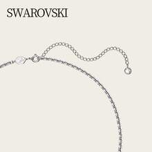 Swarovski SWAN Fashionable And Versatile Swan Plating Rhodium Crystal Pendant Necklace, Clavicle Chain, Women's Necklace, Birthday Gift, Christmas Gift, Girlfriend Gift - Pink - View 4