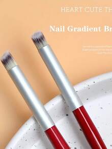 1/3pcs Gradient Color Nail Brush Set, Nail Art Gel Painting Pen - Multicolor - View 2