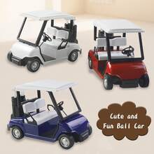 1pc Golf Mini Cart Model Zinc Alloy Plastic Car Super Forward Performance Fashion Toy Car Ornament Decoration - Multicolor - View 2