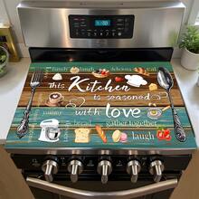 1pc Wood Grain Kitchen Theme Diatomaceous Earth Countertop Mat, Highly Absorbent, Suitable For Tableware, Coffee Machine, Microwave, Etc. Fashionable Watercolor Design, Ideal Choice For Modern Kitchen. - Multicolor - View 5