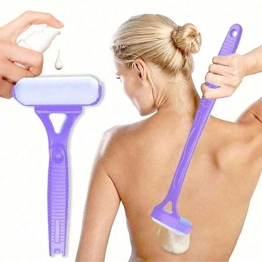 Back Lotion Applicator - Sunscreen - Moisturizer - Foldable Long Handle Roller Back Applicator - Curved Body Lotion Applicator Tool - Multicolor - View 1