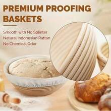 Woven Rattan Bread Fermentation Basket With Liner, Suitable For Baking Sourdough Bread, Multi-Functional Kitchen Tool, Multiple Sizes Available, Perfect For Fermenting Yeast Bread Dough - Multicolor - View 10