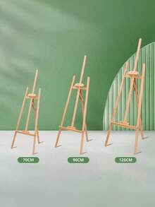 Triangular Easel, Made Of Log Material With Stable Load-Bearing Capacity, Adjustable Height, Triangular Support Structure For Anti-Wobble Performance, Suitable For Painting And Display Board Exhibition, Easy To Assemble, Disassemble And Store - A - View 7