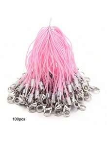 20pcs 65mm Colorful Phone Lanyard Lobster Clasp Hanging Rope Phone Chain Eyelet Handmade Rope Pendant Cartoon Polyester Key Doll Rope Pendant Key USB Drive Lanyard - 100 Lobster Ropes - View 9