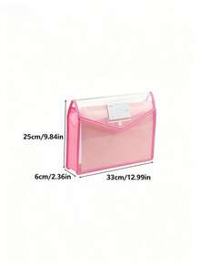 Chemise à soufflet en plastique extensible avec fermeture à pression, poche enveloppe transparente, sans intercalaires, grande capacité, disponible en plusieurs couleurs, convient pour format A4/Lettre (couleur aléatoire) - A - Voir 7