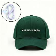 BONNY BOOM 1/2pcs Women's Embroidered "Feliz No Simples" Baseball Cap, Trucker Hat, Suitable For Outdoor, Spring/Autumn, Travel, Beach Vacation Casual Wear, Men's Sun Hat, Y2K Style Youth Cap, Football Match World Cup, Halloween, Christmas, Back To School Season Gift - Feliz No Simples - View 11