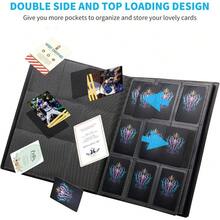 396-Slot Card Organizer, 22 Inner Pages, Elastic Band Closure, High-Quality Binder, Suitable For Sports, Games And Collectible Cards-Durable Protective Sleeve, Side-Mounted Design. - A - 查看 2