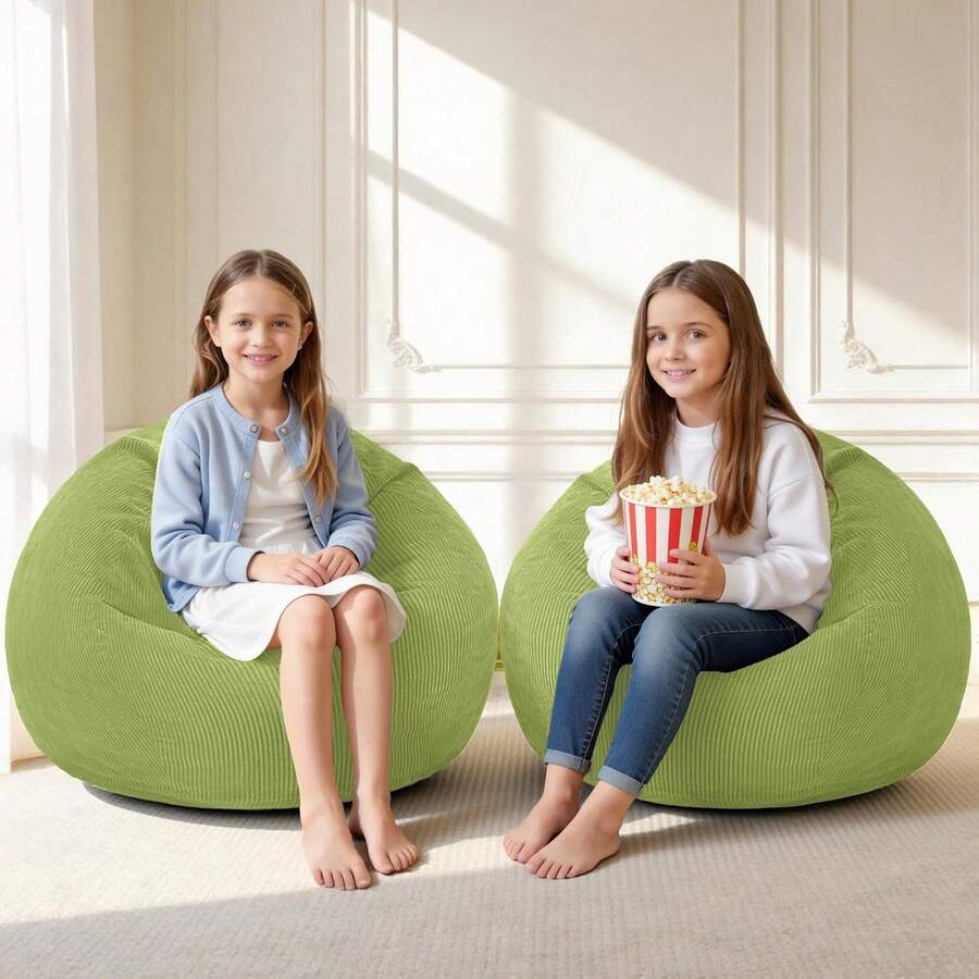 2-Leg Bean Bag Chair, Giant Bean Bag Chairs For Adults, Large Bean Bag Chairs With Memory Foam Filling, Large Bean Bag Chairs With Plush Cover - Gray - 灰色 - 查看 1