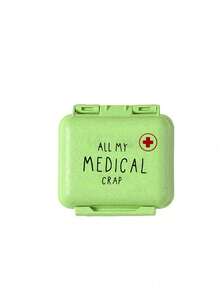 Mini 6-Compartment Portable Pill Box, Medicine Storage Box, Travel Pill Box, Printed With "My Pill Box" And Pill Pattern, 6-Compartment Small Pill Box, Sealed Pill Packaging Storage Box, 6-Day Weekly Pill Storage Box, Travel Essential Pill Box, Daily Vitamin Pill Box, Pocket Pill Box Storage Box, Exquisite Storage Box, Home Essential, Travel Essential - Multicolor - View 12