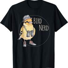 Bird Nerd Funny Bird Watching Birding Birds Lover Whatcher T-Shirt - Black - View 6