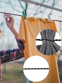 1pc Elastic Clothesline Travel Clothesline Portable Retractable With Hook And Suction Cup Camping Clothesline - Multicolor - View 4