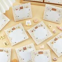 2026-1pc Cute Bear Sticky Notes Set, Children's Memo Notepad, Planner Accessories, Classroom Supplies, Back To School Gift, Creative Birthday Gift - Multicolor - View 4