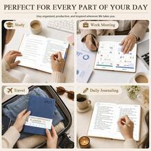 2027 Self-Discipline Planner, 320 Pages High-Quality Faux Leather Cover, Multi-Color Design Monthly & Weekly Dual Layout, Portable Compact Size, Adult Time Management & Goal Tracking, Challenge Yourself School Supplies - A5 - View 6