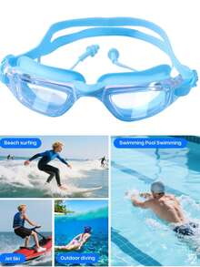 Swimming Goggles, Ultra Clear Vision Anti-Fog, Adult Swimming Goggles, Suitable For Various Swimming Activities With Storage Case - Multicolor - View 9