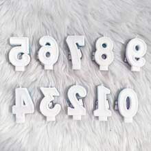 New 1-8 Number Birthday Candles, Original Dual-Color Gradient Anime Style Birthday Cake Number Party Decoration Candles - K - View 6