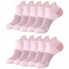 5 Pairs/1 Pair Women's Short Socks Combine Comprehensive Protection And Comfort. Added Heel Tab Prevents Ankle Blisters And Provides Extra Fit Comfort, Fashionable Colors Are Mood-Boosting Matches For Daily Life Or Running, Golf, Training, Cycling, Gym Workouts - Multicolor - View 7