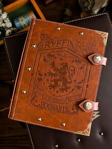 Buku Catatan Vintage Empat Perguruan Tinggi Harry Potter, Buku Harian Singa Ular Luwak Timbul, Jurnal Sampul Keras dengan Gesper Paku Keling Logam, Hadiah Ulang Tahun dan Natal Ideal untuk Penggemar Harry Potter - Rectangle - View 5