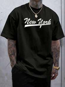 Za Unisex T-Shirt 100% Cotton Regular Fit With Graphic Print, Short Sleeve, Casual Style, Summer Streetwear, Urban Style, Printed Top, Vintage Fashion, Soft And Breathable. - 巧克力棕 - 查看 1