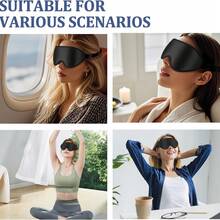 Ultra Soft 3D Sleep Eye Mask, Light Blocking Eye Cover For Insomnia Relief, Unisex Sleeping Mask For Student Nap & Travel, Ideal For Long Haul Flight, Deep Sleep, Business & Yacht Trips, Must-Have Rest Accessory For Back To School - Multicolor - View 7