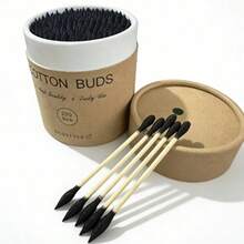 Caja de 200 bastoncillos de algodón de doble punta redonda y puntiaguda de papel de colores - Desechables para quitar maquillaje, limpiar uñas y oídos - Multicolor - Ver 5