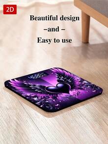 Purple Butterfly And Bird Pattern Body Weight Scale, Throom Electronic Scale, With Backlit LED Display, High Precision, Max Capacity 400lbs/180kg - A - View 7