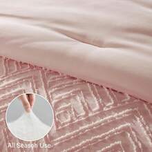 Zzlpp - 7 Piece Complete Duvet Set, Cream Tufted Bed In A Bag With Duvet And Sheets, All Season Boho Bedding Set With 1 Duvet, 2 Decorative Pillowcases, 2 - 02-羅莎 - 查看 7