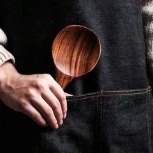 Natural Wooden Rice Spoon Non-Stick Wooden Rice Paddle Rice Scooper Rice Serving Spoon Rice Spatula For Rice Potato Salads, Serving Utensils For Kitchen And Dining, Rice And Potato Servers(7 Inch ) - White - View 5