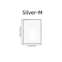 1/3pcs Stainless Steel Photo Frame, Vertical Rectangular Picture Frame, Suitable For Displaying Personal, Family Or Memorial Photos, Enhances Decorative Effect, Suitable For Various Occasions, Holiday Gifts, Desktop Decoration Home - Multicolor - View 11