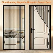 Magnetic Screen Door, Upgraded Polyester Fiber Insect Screen, Reversible Left/Right Curtain, Suitable For Balcony, French Door, Sliding Glass Door - Black - Black - View 2