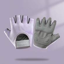 1 par de guantes deportivos unisex, con almohadilla antideslizante, guantes de media-dedo que absorben los impactos, adecuados para levantamiento de pesas, yoga y otros deportes, transpirables y duraderos, esencial para el fitness - Multicolor - Ver 12