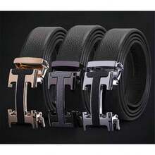 Men's H Letter Automatic Buckle Belt Business Commute Versatile Belt - Multicolor - View 5