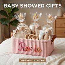 Personalized Embroidered Baby Storage Basket - Custom Embroidered Name Toy Bin - Baby Christening Gift Knitted Wire Basket - Multicolor - View 7
