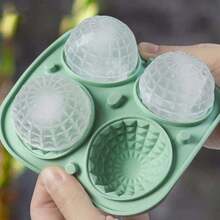 3D Large Ice Ball Silicone Mold 2-In-1 Funnel Top, Suitable For Whiskey, Cocktails And Baking, Also For Easter And Holiday Decoration, 2.4 Inch Spherical - 彩色 - 查看 9