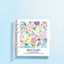 4 Colors Fresh Floral Transparent Soft Shell Square Loose-Leaf Notebook, Plant Floral Pattern Loose-Leaf Notebook, Removable Inner Pages Spiral Bound Planner, Macaron Color Strap Notebook, Suitable For Student Classroom Notes, Daily Journaling, Schedule Planning, Hand Drawing, Artistic Gift - Multiple Styles - View 11