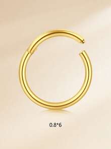 TOKRING 1pc 14G-20G Nose Rings 316l Septum Jewelry Hinged Segment Ring Body Piercing Nose Hoop Lip Rings Nose Helix Cartilage Rook Earrings - Buckle - View 15