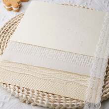 5pcs Mixed White Textured Mesh Paper, Suitable For DIY Junk Journal, Planner, Scrapbooking, Mixed Media Art, Back To School Season And More. - White - View 2