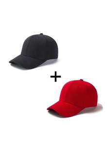 1/2 piezas Gorra de béisbol ligera con cierre de gancho y bucle, gorra casual ajustable con protección solar para exteriores, viajes, playa, vacaciones, estilo Y2K para jóvenes - gorra de béisbol - Ver 19
