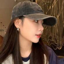 1pc Unstructured Vintage Washed Baseball Cap, Adjustable Dad Hat, Unisex Beach Accessory, Travel Essential - Hat 021 - View 10