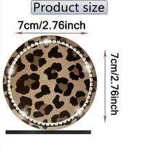 2pcs Car Leopard Print Decorative Cup Holders, Fun Leopard Pattern, Protect Car Cup Holders - 2 Leopard Print Coasters - View 3