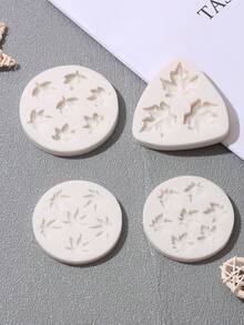1/4Pcs Maple Leaf Silicone Fondant Mold Set, Nonstick Gummy & Chocolate Molds, Easy-Release Craft Tool For Cake Decorating, Polymer Clay, Candy Making & DIY Crafts (Reusable) - Beige - View 7