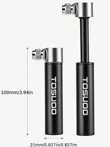 TOSUOD Foldable Mini High-Pressure Bicycle Pump, Compact Portable Bike Air Pump, Universal For Mountain And Road Bikes, Compatible With Basketball, Football, Volleyball And Other Balls, Outdoor Cycling Commuting Sports Emergency Inflation Accessory - Multicolor - View 9