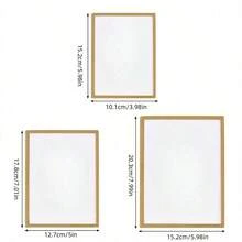 1/3pcs Stainless Steel Photo Frame, Vertical Rectangular Picture Frame, Suitable For Displaying Personal, Family Or Memorial Photos, Enhances Decorative Effect, Suitable For Various Occasions, Holiday Gifts, Desktop Decoration Home - Multicolor - View 2