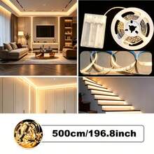 LQHZMYY Tira de luz LED de cocina alimentada por USB con interruptor de barrido manual, control de interruptor de gesto de onda simple, cinta adhesiva de doble cara incluida, perfecta para fondo de espejo, iluminación de TV y electrodomésticos, iluminación de cocina | Tira LED moderna | Luz de relleno para transmisión en vivo, luz de gabinete de cocina - Blanco - Ver 15