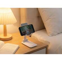 1pc Adjustable Foldable Desktop Phone Stand, Portable Multi-Functional Slouchy Phone Holder, Suitable For Live Streaming, Online Classes And Video Watching, Universal Height And Angle Adjustable Smartphone Stand - A - View 5